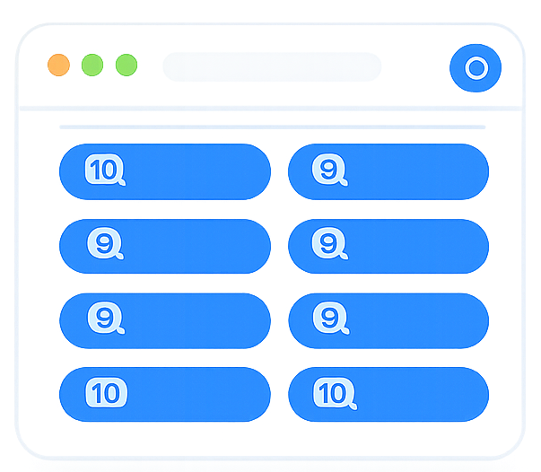 Traditional SEO search results illustration